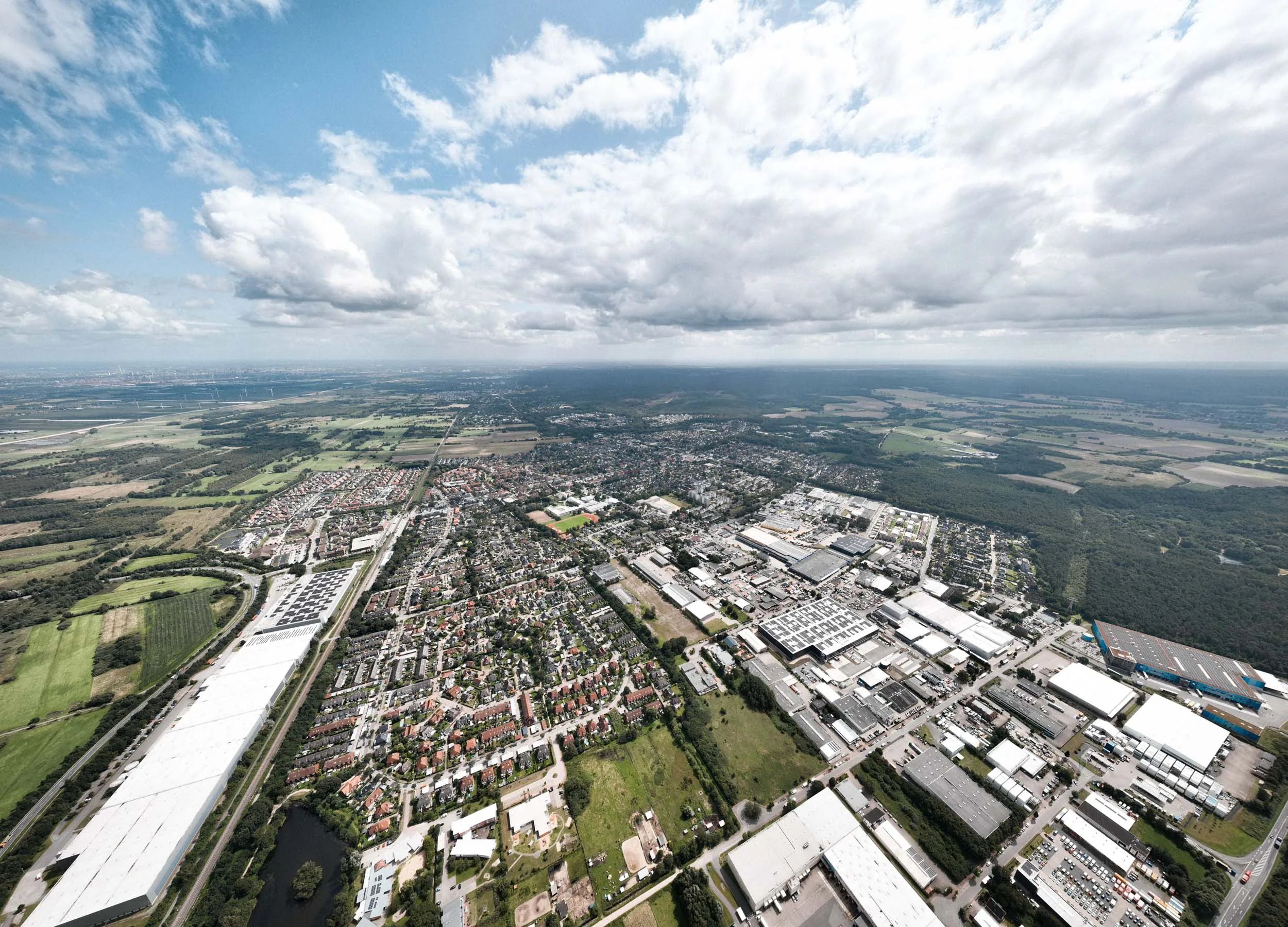 BERDA Hauptsitz Neu Wulmstorf bei Hamburg aus der Luft